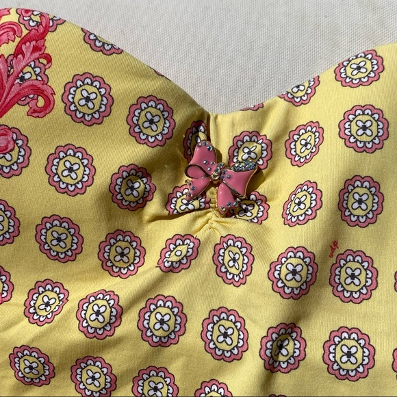 VDP beach collection Italian mini yellow pink dress xs - Picture 5 of 11